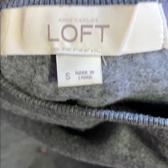 Loft Gray Silver Sequins 3/4 Length Sleeve Top - Picture 7 of 8